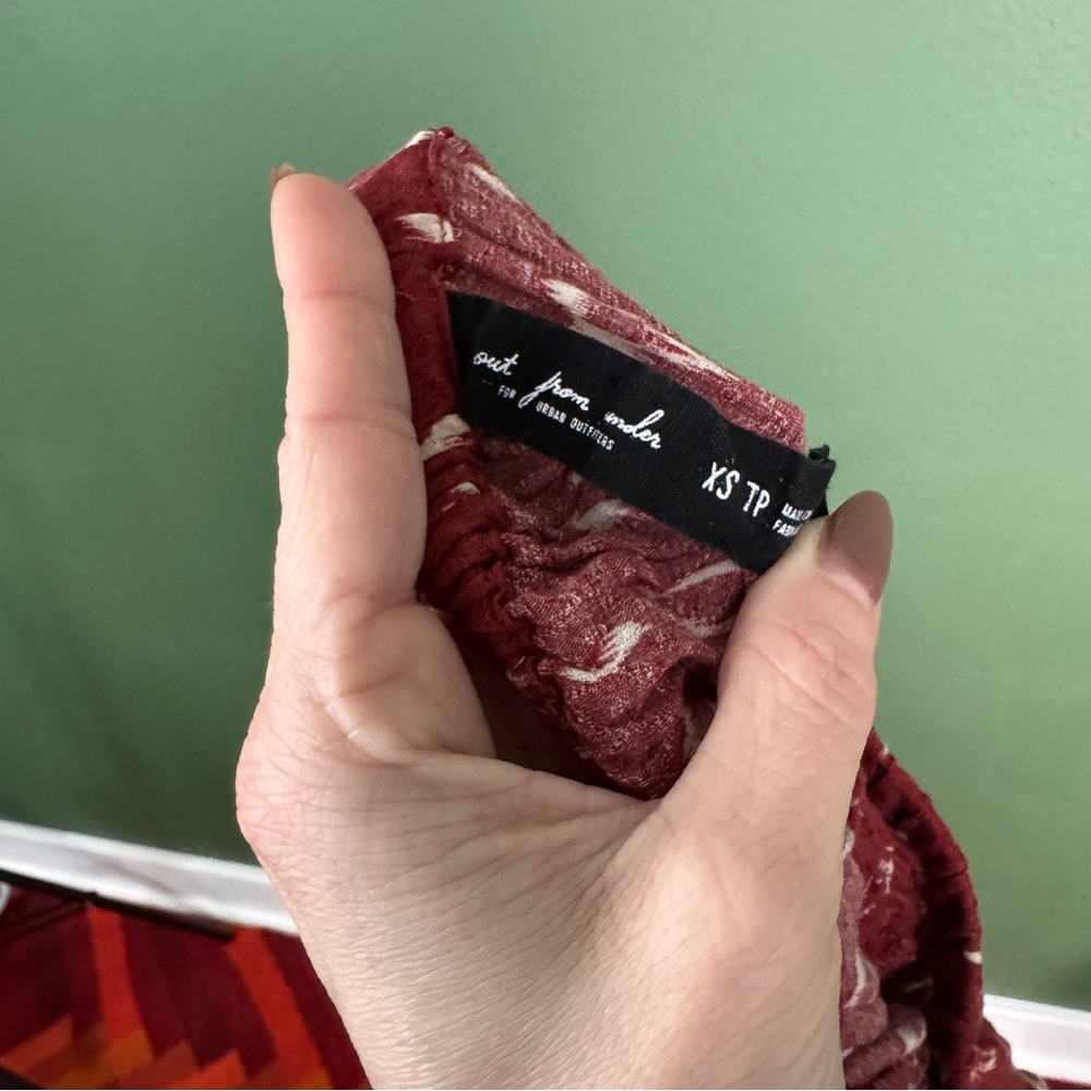 Out From Under Red Aztec Pattern Strapless Jumpsu… - image 3